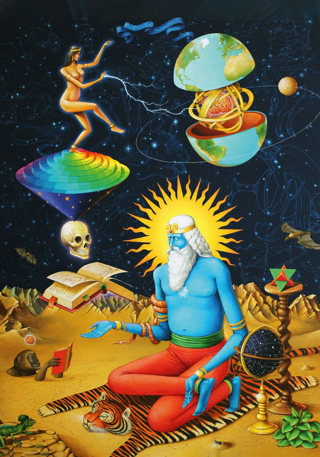 Vladimir Manzhos Waone, "The Magus," Ukraine, 2012--14. The Magus, or sorcerer, is shown here as the keeper of mystical secrets, surrounded by symbols relating to astrology, myth, alchemy, sacred geometry and magic.