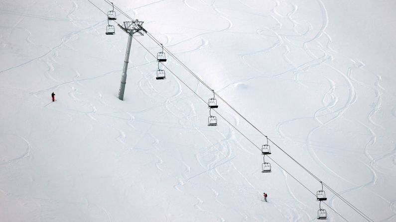 <strong>Portes du Soleil, Alps:</strong> Cross-country skiers hit the slopes in the vast ski-sports region that spans 12 resorts between France and Switzerland.