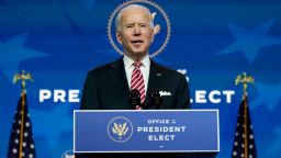 President-elect Joe Biden introduces his nominee for Secretary of Education, Miguel Cardona, at The Queen Theater in Wilmington, Del., Wednesday, Dec. 23, 2020. (AP Photo/Carolyn Kaster)