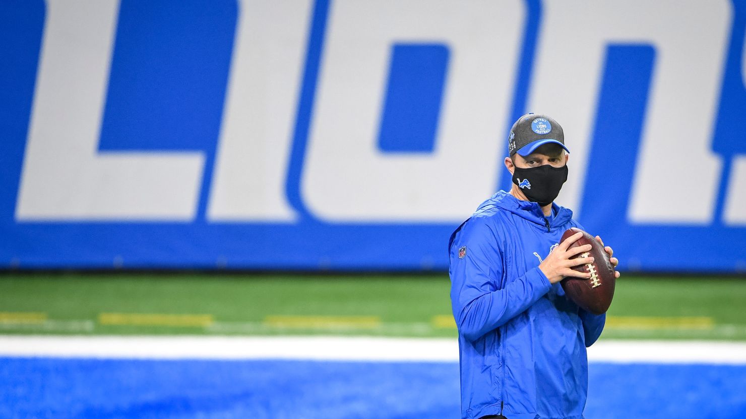 Detroit Lions interim coach Darrell Bevell  will be forced to sit out Detroit's game against the Tampa Bay Buccaneers because he is a close contact of someone who tested positive for Covid-19.