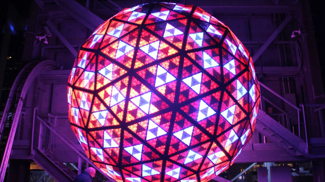 NEW YORK, NY - December 27: Preview of the new Waterford Crystals Gift of Harmony design for the 2019 New Year's Eve Ball at One Times Square on 42nd Street in New York City on December 27, 2018