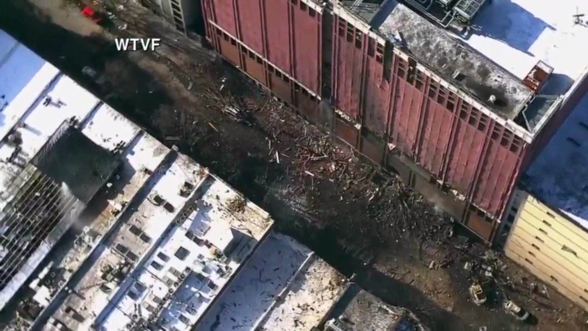 Shocking video shows bird's-eye-view of explosion site in