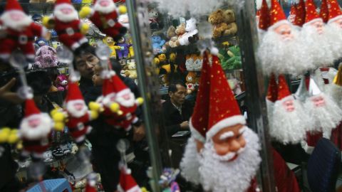 Yiwu, a manufacturing hub in eastern China, is known for producing Christmas decorations. 