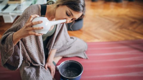 Using a well-maintained neti pot — no sharing — with sterilized water is another good option for safe removal of nose crusts.