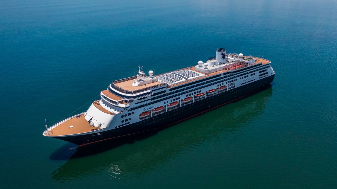 The Zaandam cruise ship was assisted by fellow Holland America vessel Rotterdam  as it entered the Panama City bay to be assisted by the Rotterdam.