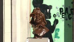 A bust of Breonna Taylor was vandalized two weeks after it was erected in Oakland, California. 