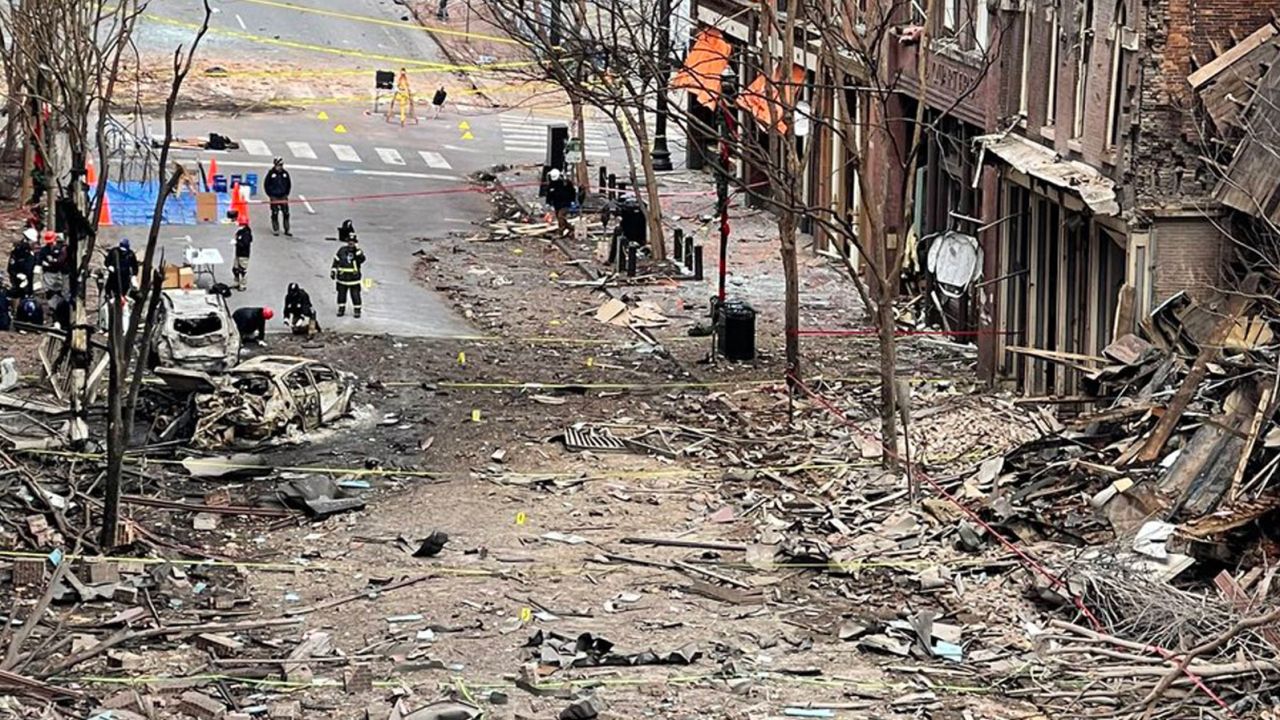 The explosion caused significant damage to more than 40 businesses on 2nd Avenue North in downtown Nashville.