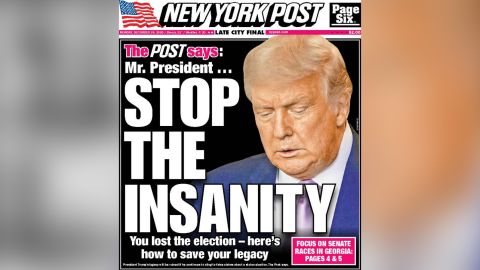 Monday's New York Post front page