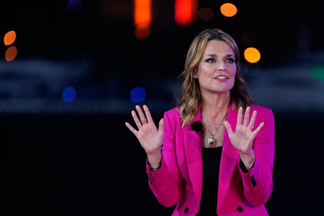 Savannah Guthrie pictured during an NBC News town hall event in October 2020.