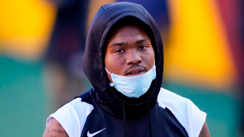 Washington Football Team quarterback Dwayne Haskins (7) walking on the field before the start of an NFL football game against the Carolina Panthers, Sunday, Dec. 27, 2020, in Landover, Md. (AP Photo/Susan Walsh)