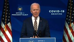 President-elect Joe Biden speaks at the Queen Theater on December 29 in Wilmington, Delaware. 