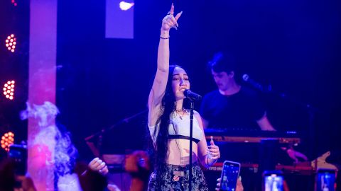 Noah Cyrus performs onstage at The Roxy Theatre on March 10 in West Hollywood, California. 