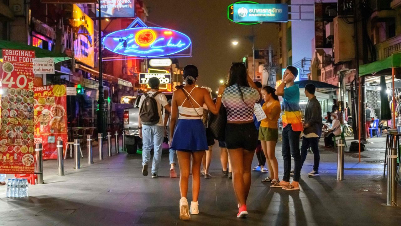 Bangkok's Khao San Road, one of the most famous backpacker strips, is suffering due to a lack of travelers.