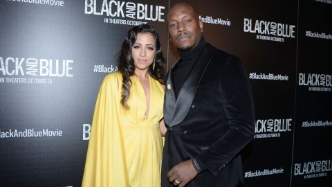 Samantha Gibson and Tyrese Gibson attend Screen Gems Hosts A Special Screening Of "Black And Blue" at Regal E-Walk on October 21, 2019, in New York City. 