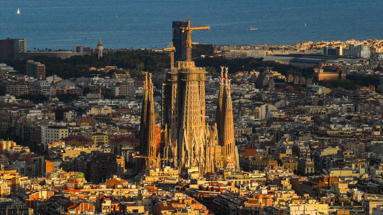 Barcelona's unfinished architectural symphony -- the Sagrada Familia cathedral. 