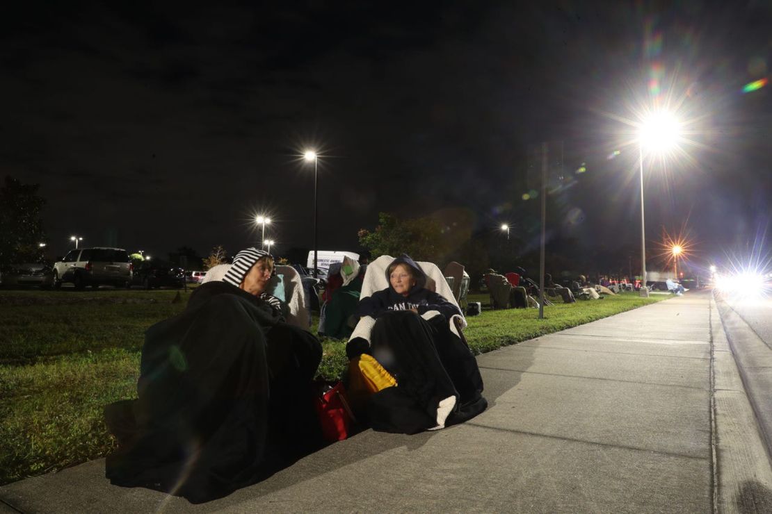 Some of those at Lakes Park Regional Library started lining up overnight.