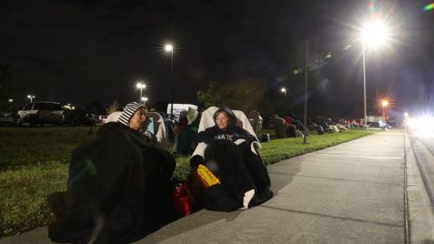 Some of those at Lakes Park Regional Library started lining up overnight.