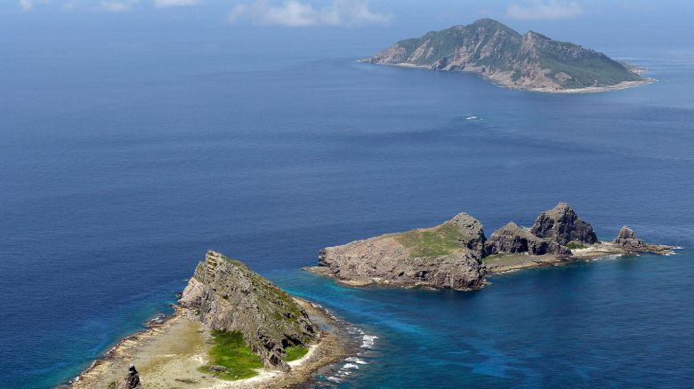 A group of disputed islands, Uotsuri island (top), Minamikojima (bottom) and Kitakojima, known as Senkaku in Japan and Diaoyu in China is seen in the East China Sea, in this photo taken on September 2012.