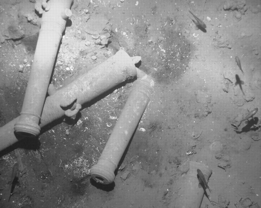 Artifacts found in the wreckage of Spanish galleon San Jose are seen in this undated handout photo provided by the Colombian Ministry of Culture on December 5, 2015.
