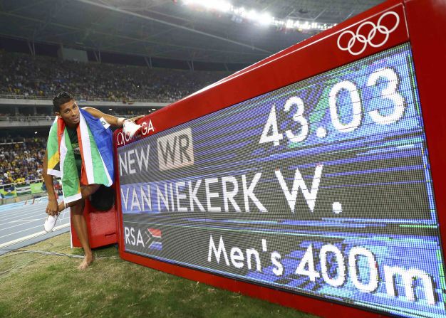 <strong>Wayde</strong> <strong>van Niekerk</strong> won a 400m gold in Rio in 2016, in a world record time of 43.03 seconds.