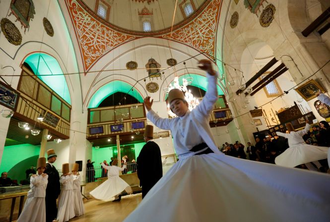 <strong>Round and round:</strong> The city of Konya in central Turkey is the home of whirling dervishes. These devotees of Islamic poet and philosopher Celaleddin Rumi offer worship in the form of spinning dances.