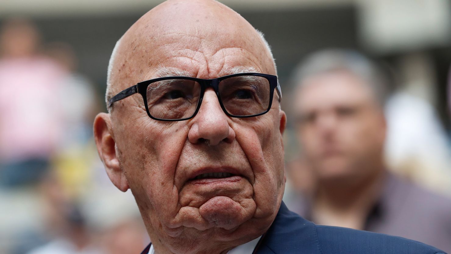 Rupert Murdoch attempts to the US Open tennis mens final in New York on September 10, 2017.
