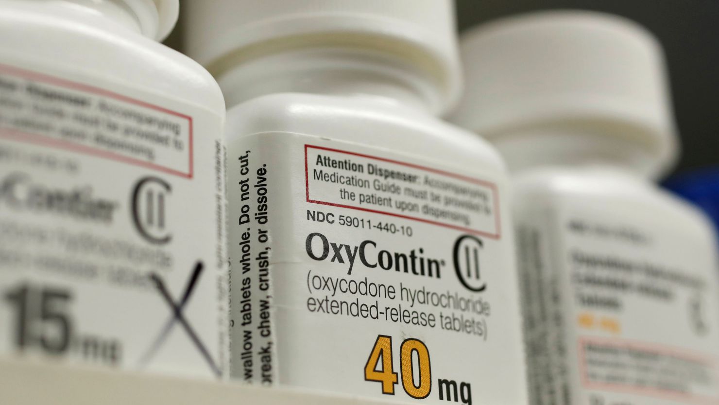 Bottles of prescription painkiller OxyContin made by Purdue Pharma. REUTERS/George Frey