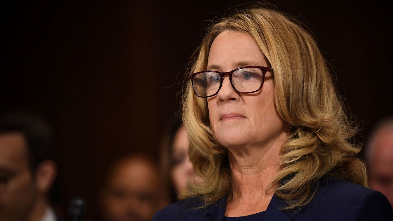 Christine Blasey Ford testifies in front of the US Senate Judiciary Committee confirmation hearing on Capitol Hill in Washington, DC, U.S., September 27, 2018. Saul Loeb/Pool via REUTERS