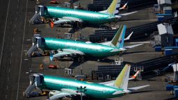 Unpainted Boeing 737 MAX aircraft are seen parked in an aerial photo at Renton Municipal Airport near the Boeing Renton facility in Renton, Washington, U.S. July 1, 2019. Picture taken July 1, 2019.