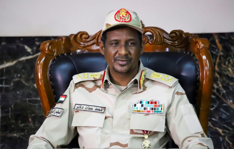 General Mohamed Hamdan Dagalo, Deputy Head of the Sudan Transitional Military Council, attends the signing ceremony of the agreement on peace and ceasefire in Juba, South Sudan, on October 21, 2019.