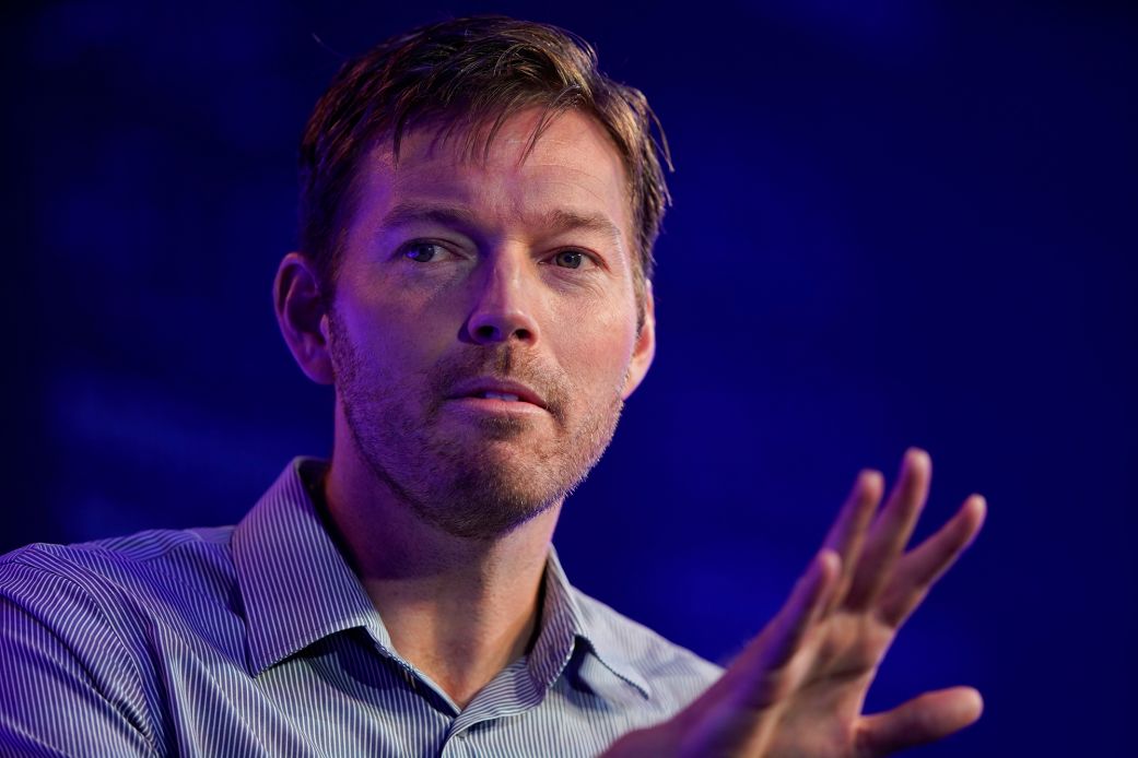 Jason Droege, then a vice president at Uber, speaks at the WSJTECH live conference in Laguna Beach, California, on October 22, 2019. Droege is now leading the AI startup Scale after a leadership shakeup following Meta's $14 billion investment in June.