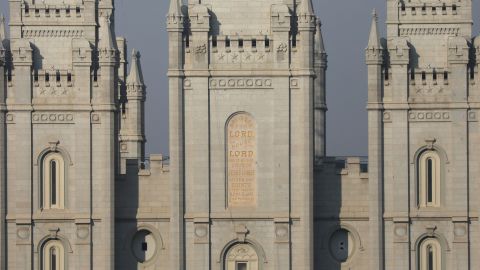 The Salt Lake Temple of The Church of Jesus Christ of Latter-day Saints is pictured on the day of the vice presidential debate between Republican vice presidential nominee and U.S. Vice President Mike Pence and Democratic vice presidential nominee and U.S. Senator Kamala Harris, at the campus of the University of Utah in Salt Lake City, Utah, U.S., October 7, 2020. REUTERS/Jim Urquhart