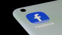 The Facebook app is seen on a smartphone in this illustration, taken in 2021.