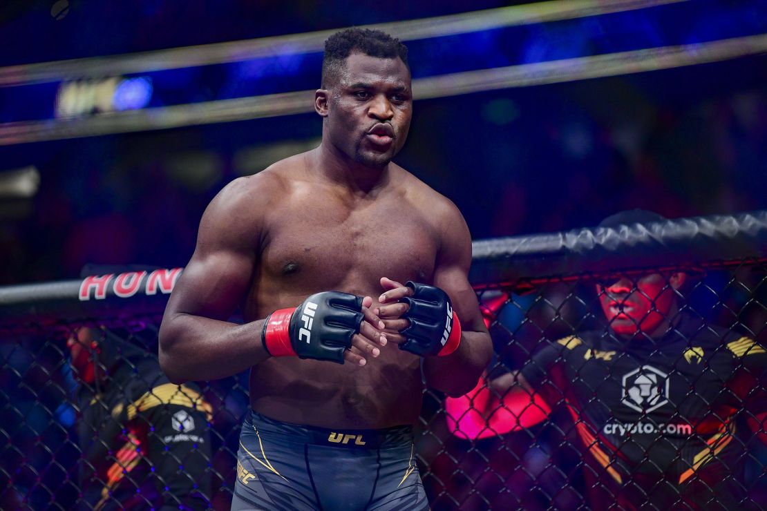 Ngannou before his fight against Ciryl Gane during UFC 270.