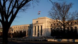The Federal Reserve building is seen before the Federal Reserve board is expected to signal plans to raise interest rates in March as it focuses on fighting inflation in Washington, U.S., January 26, 2022.