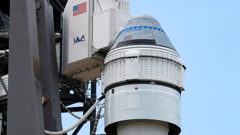 Boeing's CST-100 Starliner spacecraft is prepared for launch aboard a United Launch Alliance Atlas 5 rocket on a second unpiloted test flight to the International Space Station, at Cape Canaveral, Florida, U.S. May 18, 2022. REUTERS/Joe Skipper