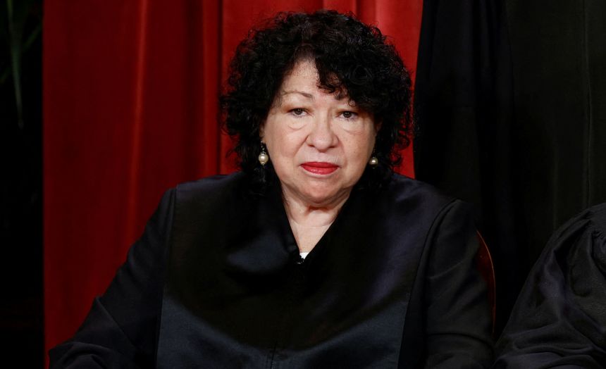 Supreme Court Justice Sonia Sotomayor is photographed during a group portrait at the Supreme Court in Washington on October 7, 2022.