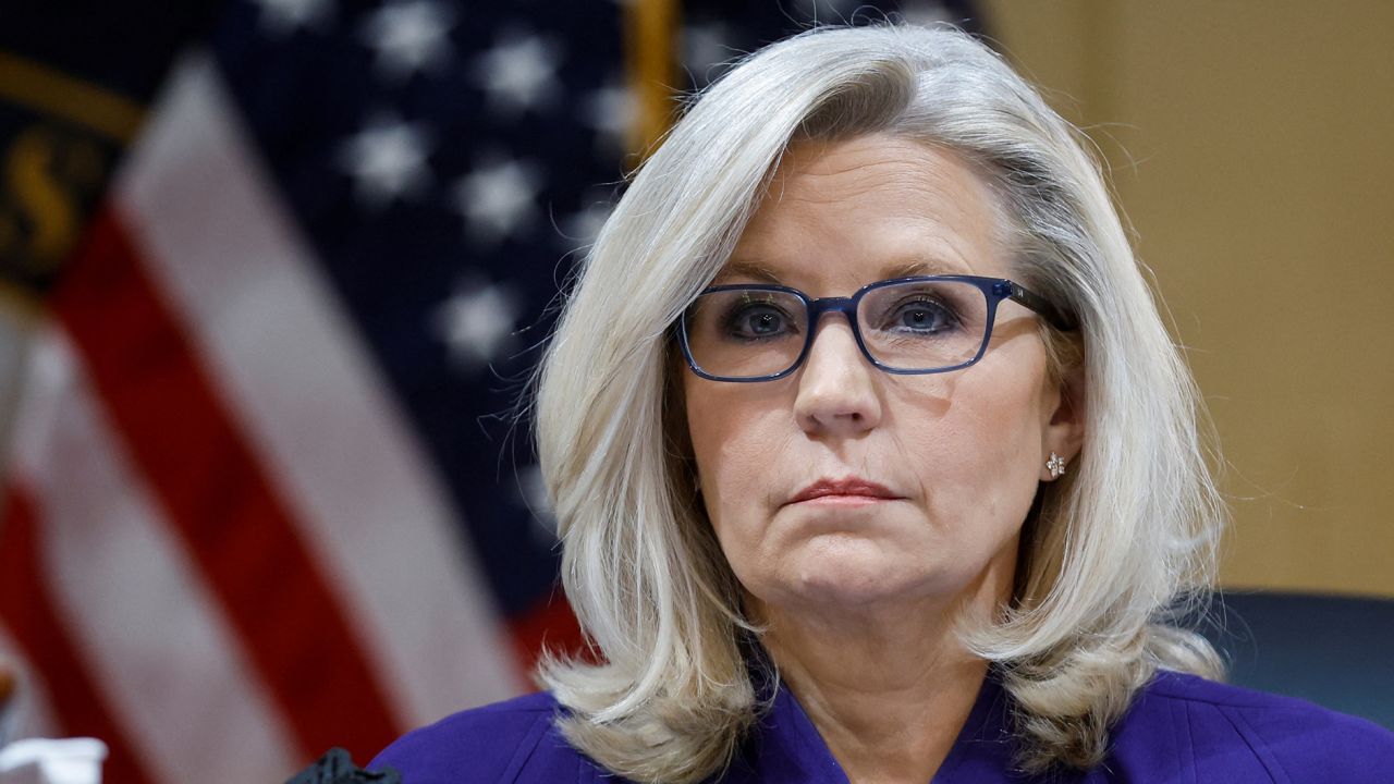 Rep. Liz Cheney attends the final meeting of the US House Select Committee investigating the January 6 Attack on the US Capitol in Washington, DC in December 2022.