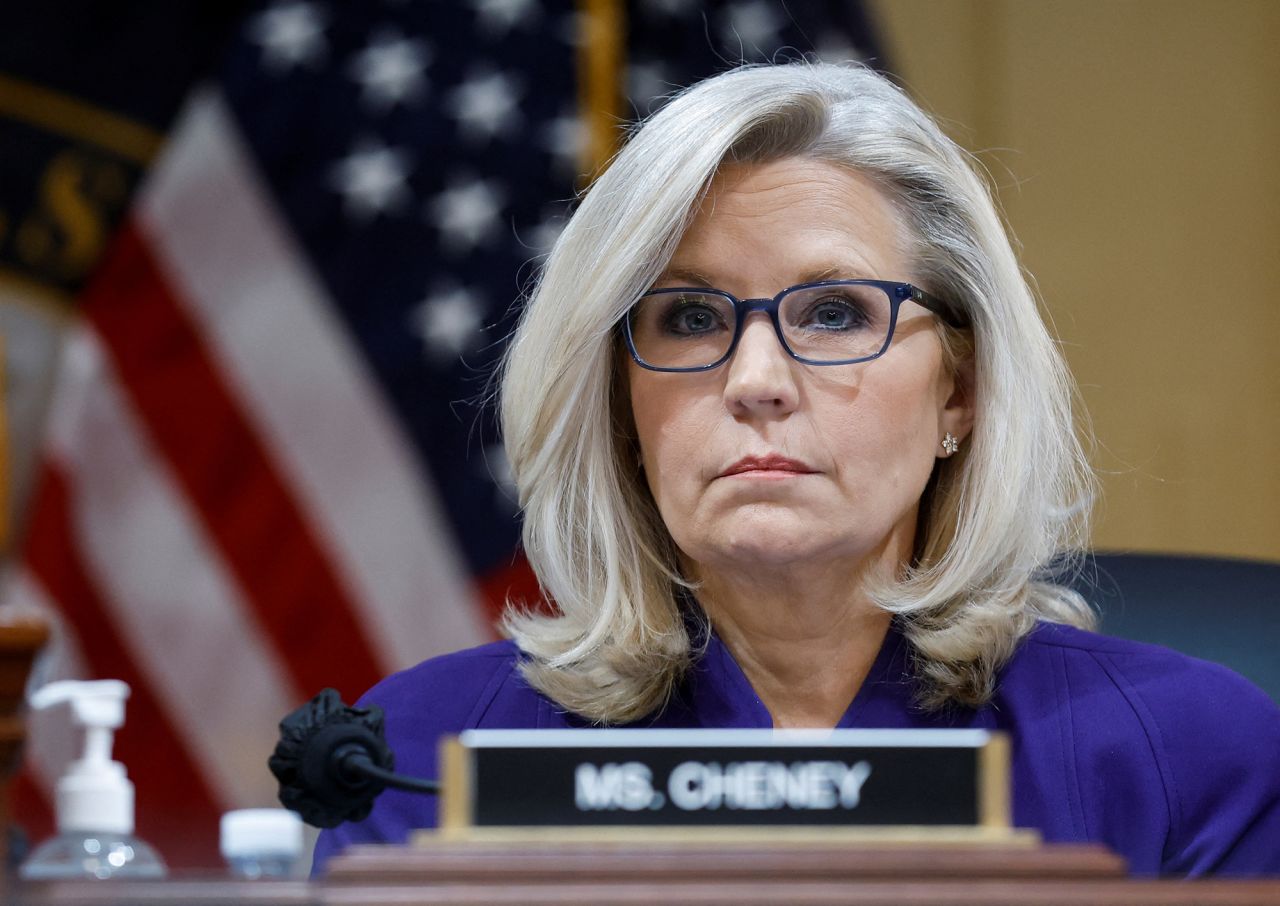 Former Rep. Liz Cheney on Capitol Hill in 2022.