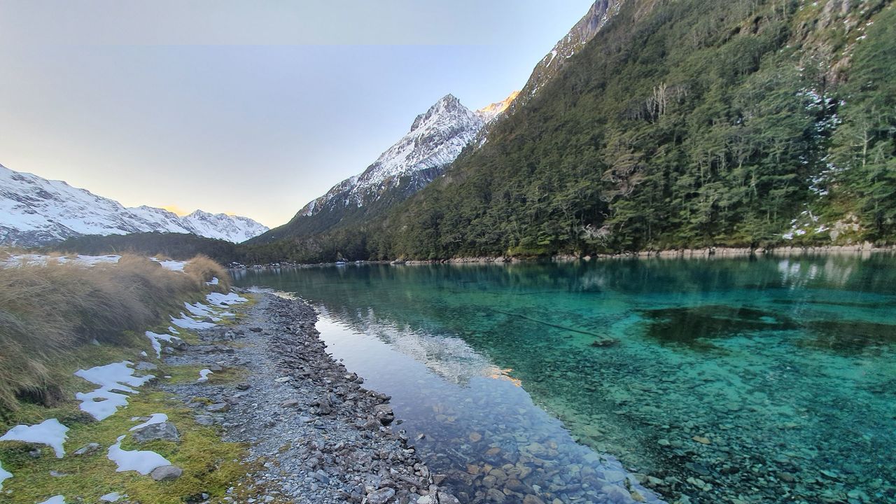 In New Zealand’s Nelson Lakes National Park, about 1,200 meters (4,000 feet) above sea level and a two-day hike from nearest civilization, lies Rotomairewhenua, or Blue Lake.