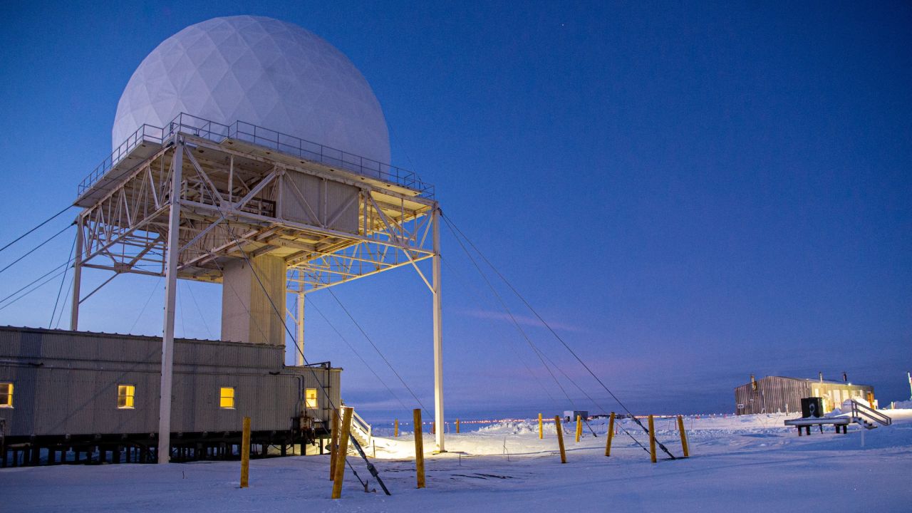 Day breaks at the North American Aerospace Defense Command (NORAD) Point Barrow Long Range Radar Site, north of the northernmost town in the United States in Utqiagvik, Alaska, U.S. February 4, 2023.  U.S. Air Force/Tech. Sgt. Curt Beach/Handout via REUTERS.  THIS IMAGE HAS BEEN SUPPLIED BY A THIRD PARTY.