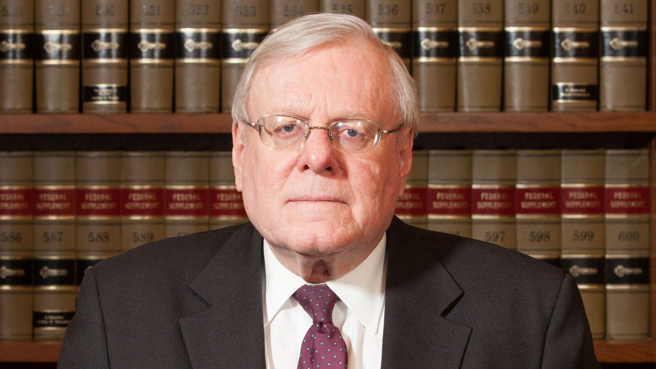 US District Judge William Young poses for a picture at the court in Boston, Massachusetts, in this undated handout image.