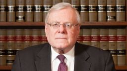 US District Judge William Young poses for a picture at the court in Boston, Massachusetts, in this undated handout image.
