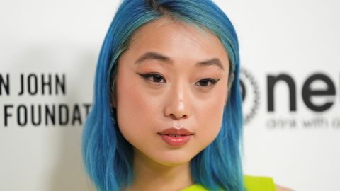Margaret Zhang poses during arrivals at the Elton John party to celebrate the Oscars at the 95th Academy Awards in Los Angeles, California, U.S., March 12, 2023.