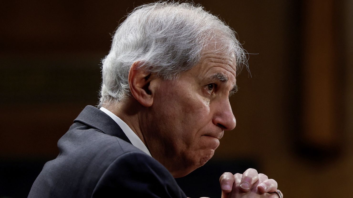 Federal Deposit Insurance Corporation Chairman Martin J. Gruenberg testifies at a Senate Banking, Housing and Urban Affairs Committee hearing on "Recent Bank Failures and the Federal Regulatory Response" on Capitol Hill in Washington, U.S., March 28, 2023.