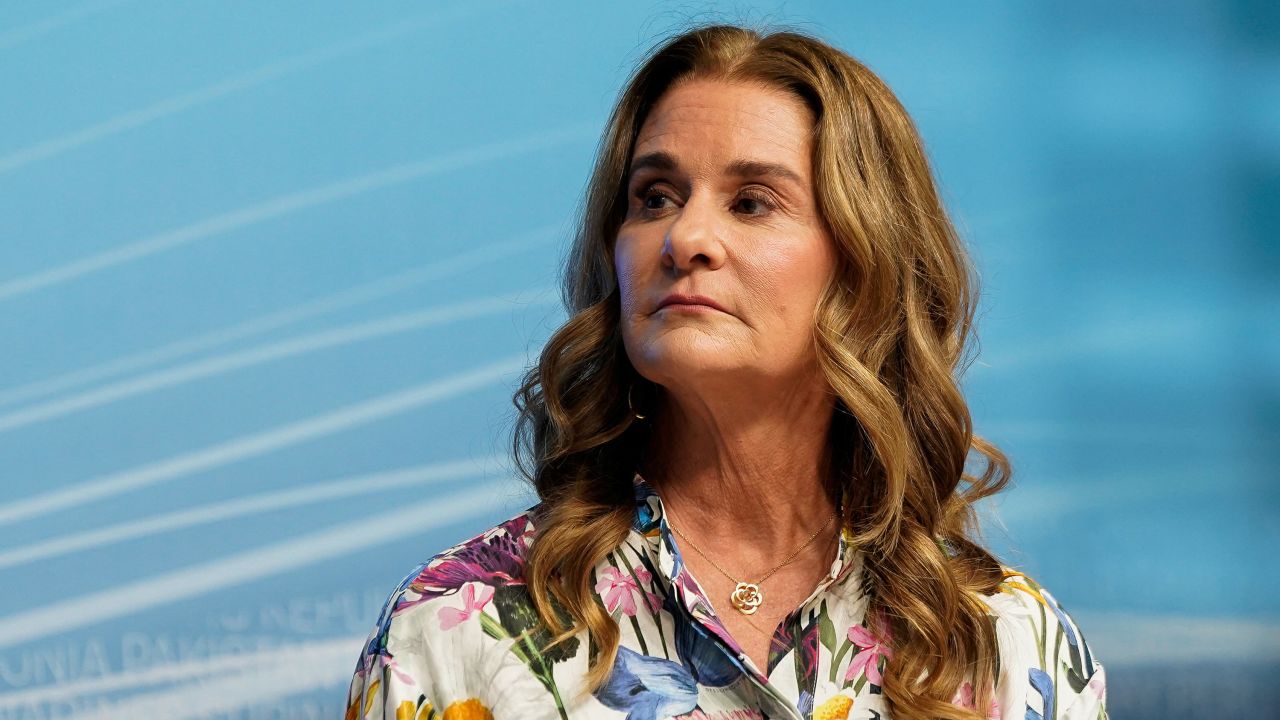 Melinda Gates, Co-chair of the Bill & Melinda Gates Foundation, participates in a panel titled "Empowering Women as Entrepreneurs and Leaders" at the 2023 Spring Meetings of the World Bank Group and the International Monetary Fund in Washington, U.S., April 13, 2023. REUTERS/Elizabeth Frantz