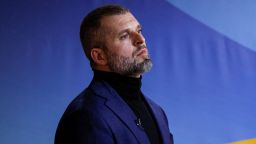 Deputy Minister of Youth and Sports of Ukraine Matvii Bidnyi looks on during an interview with Reuters, amid Russia's attack on Ukraine, in Kyiv, Ukraine April 14, 2023. REUTERS/Alina Yarysh