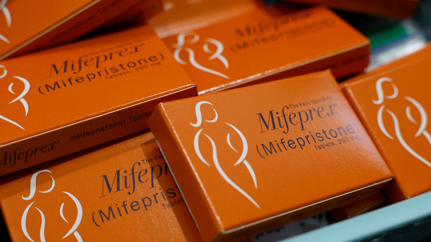 A container holding boxes of Mifepristone, the first medication in a medical abortion, are prepared for patients at Alamo Women's Clinic in Carbondale, Illinois, U.S., April 20, 2023. REUTERS/Evelyn Hockstein