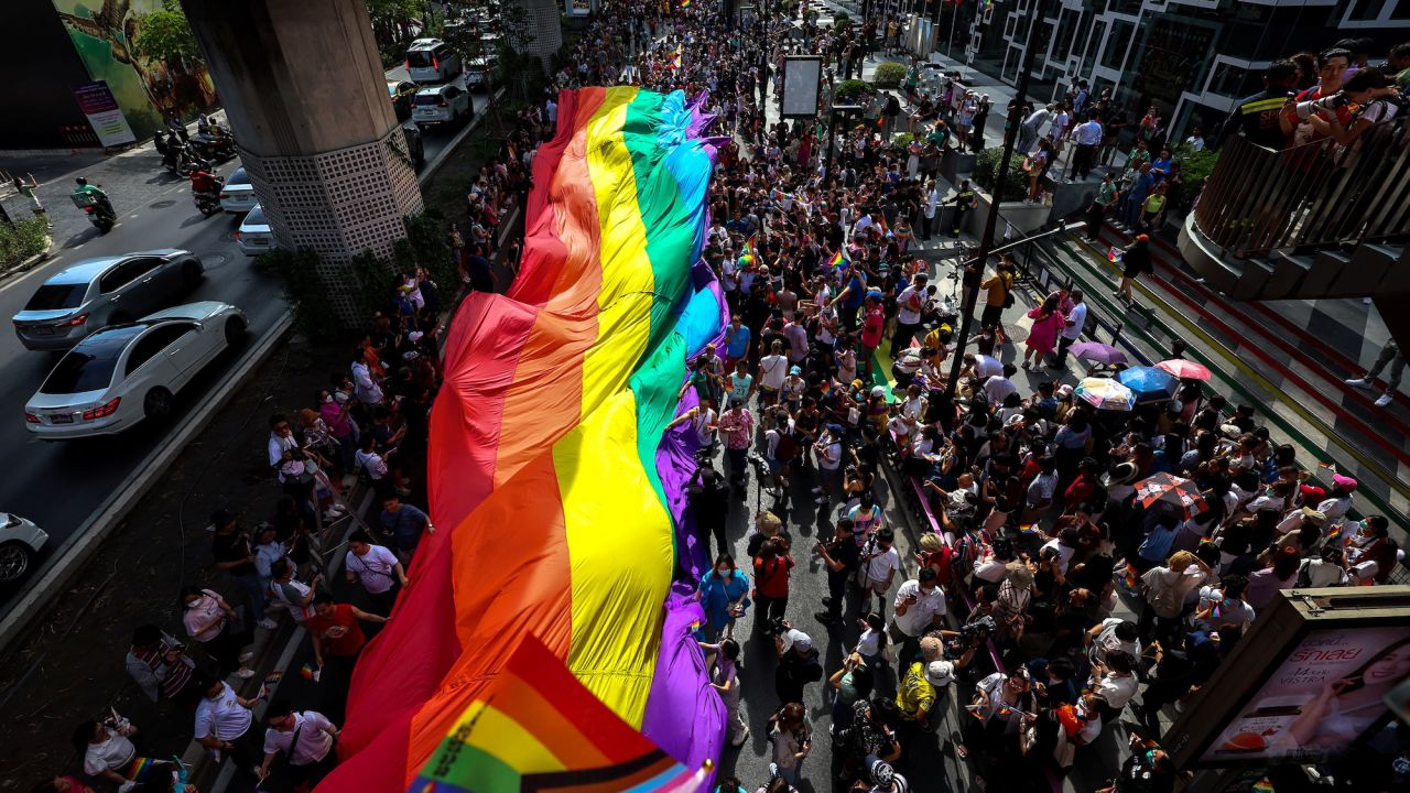 People take part in the annual LGBTQ Pride parade in Bangkok, Thailand, June 4, 2023. REUTERS/Athit Perawongmetha