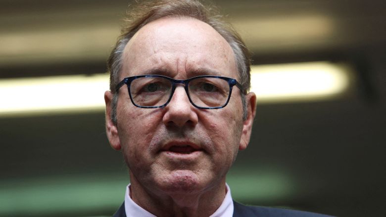 Actor Kevin Spacey looks on outside Southwark Crown Court, after he was found not guilty on charges related to allegations of sexual offenses, in London, Britain, July 26, 2023. REUTERS/Susannah Ireland 